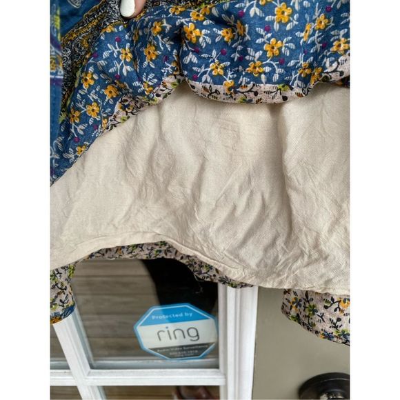 Anthropologie Entro Bohemian Multicolor Tunic Blouse Square Neck, Sz Medium - Picture 3 of 8